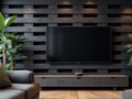 Mur TV avec palette noire : un projet DIY à la portée de tous