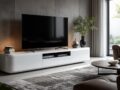 Personnalisez votre intérieur avec un meuble TV design blanc laqué Cavalli unique
