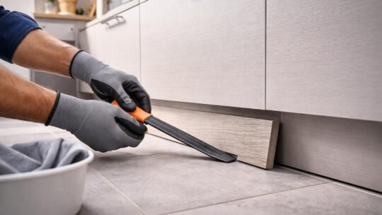 Comment effectuer le retrait d&rsquo;une plinthe de meuble de cuisine proprement