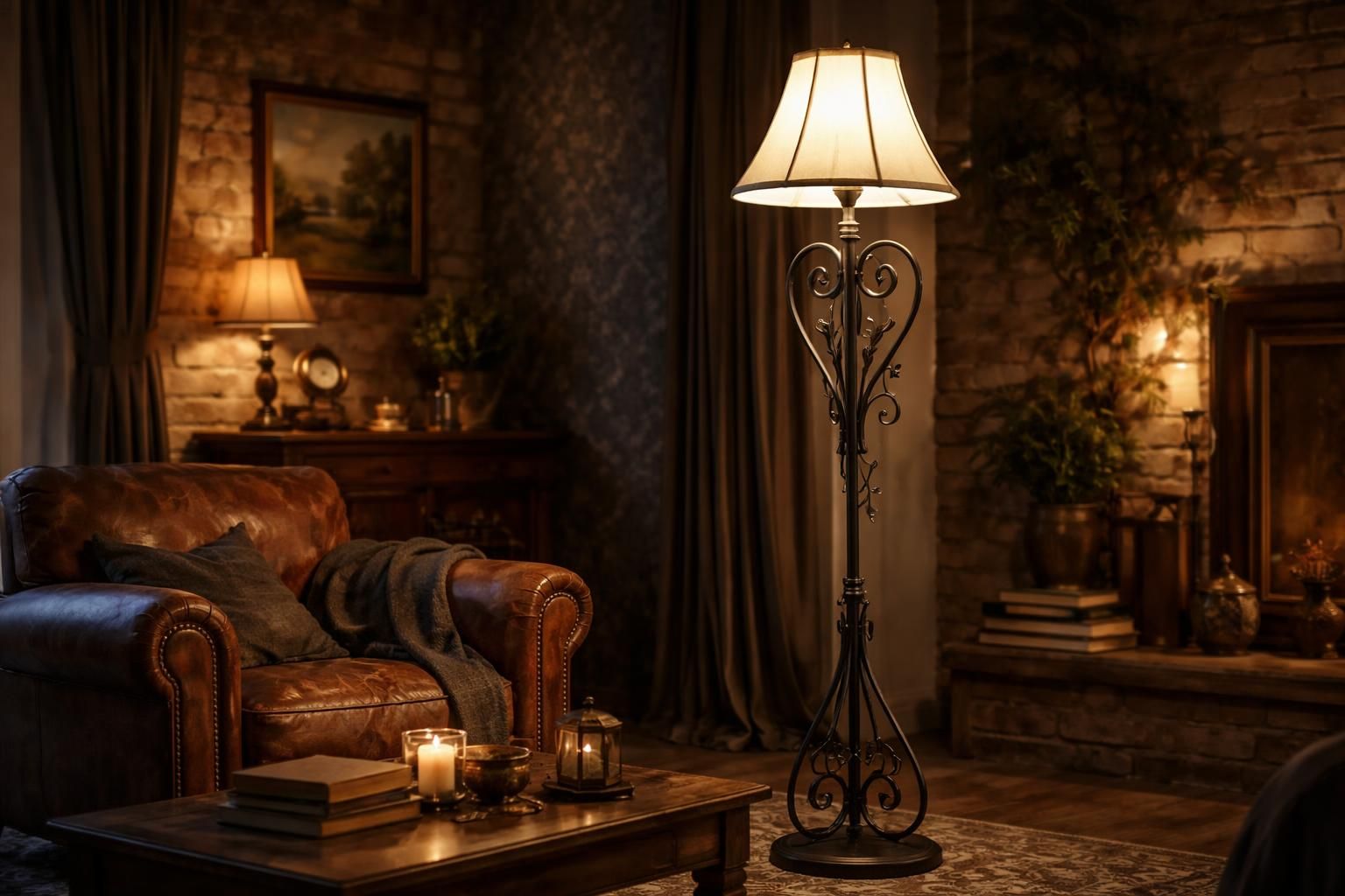 découvrez notre lampadaire en fer forgé noir, l'accessoire idéal pour apporter charme et caractère à votre salon. un éclairage élégant et durable qui sublime votre intérieur.