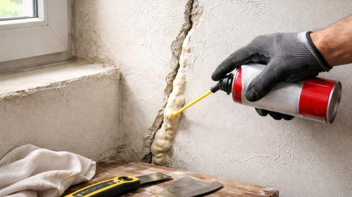 Mousse expansive : comment l&rsquo;utiliser pour boucher une fissure murale