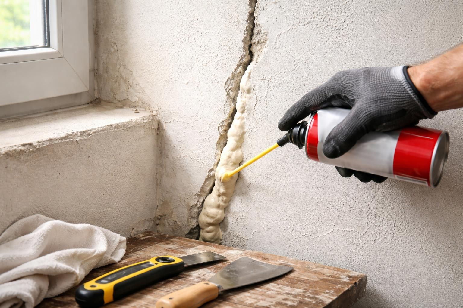 découvrez comment utiliser la mousse expansive pour boucher efficacement une fissure murale et assurer une réparation durable et simple.