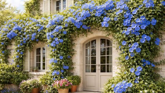 Plante grimpante bleue : notre sélection pour une façade fleurie et originale