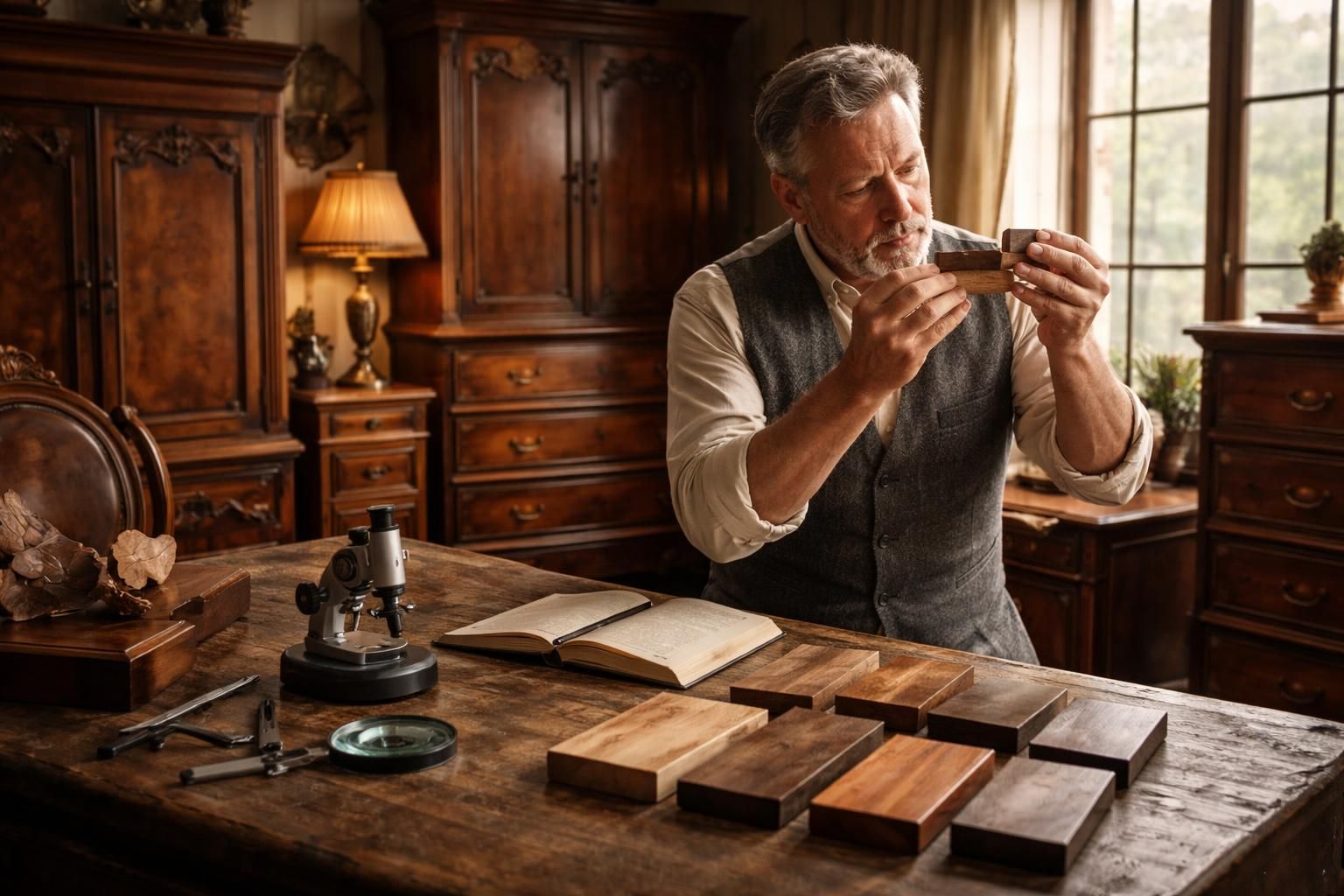 découvrez comment identifier l'essence de bois de vos meubles grâce au guide complet d'un antiquaire expert. apprenez à reconnaître les caractéristiques uniques et à valoriser vos pièces en bois authentiques.