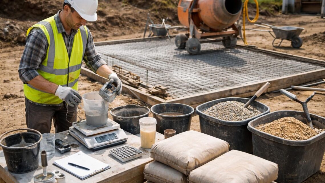 Calcul et dosage de béton à 350 kg pour vos travaux de dalle