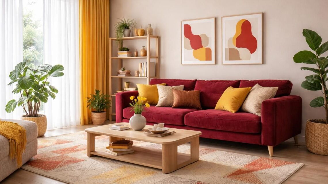 Déco salon : comment harmoniser le rouge et le jaune sans faire de faute