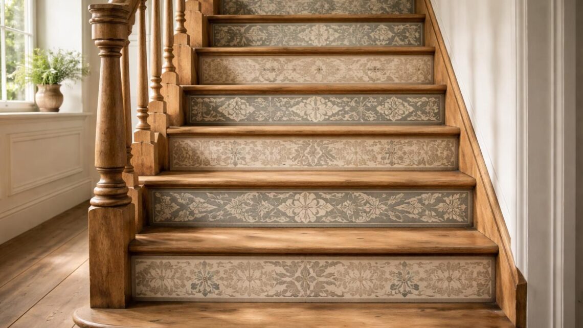 Pochoir pour contremarches : donnez du caractère à votre vieil escalier