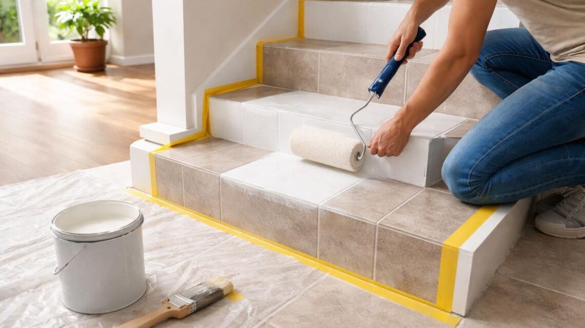 Repeindre un escalier en carrelage : la méthode pour une rénovation express