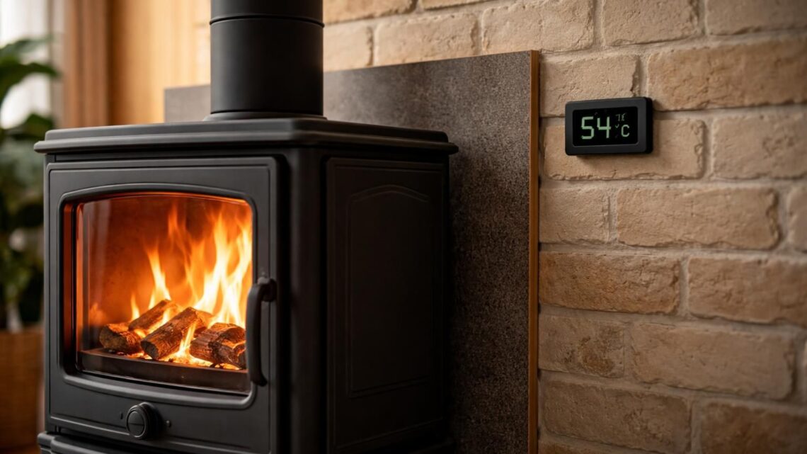 Sécurité poêle à bois : quelle est la température maximale derrière le mur ?