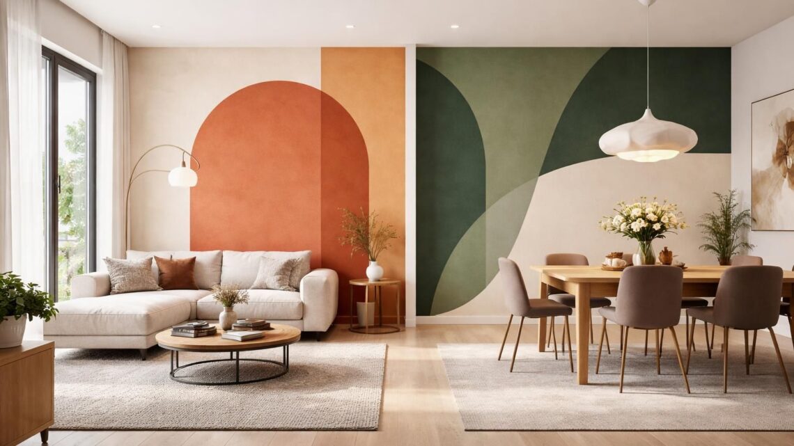 Séparer salon et salle à manger avec la peinture : nos conseils graphiques