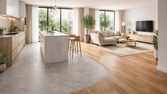 Sol cuisine et salon : comment réussir la transition entre deux pièces ?