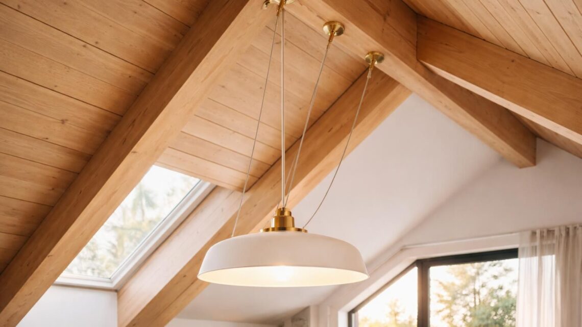 Suspension pour plafond incliné : comment installer vos luminaires sous les toits