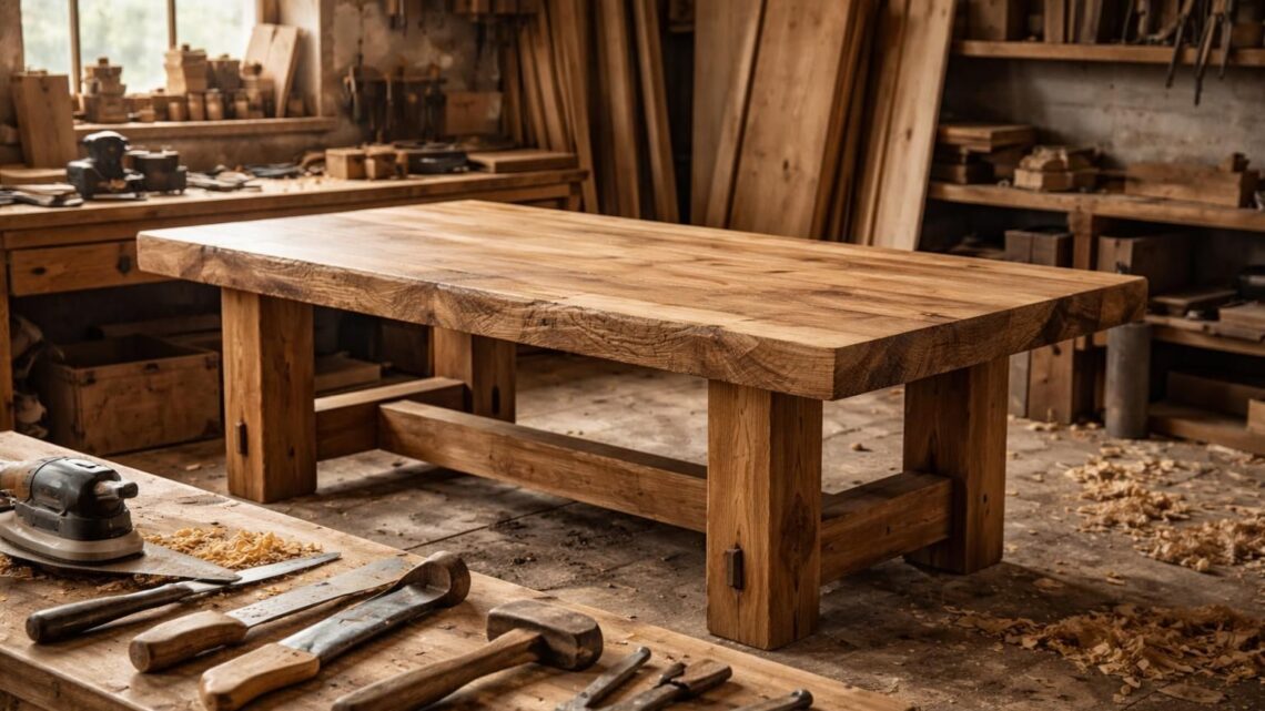 Table de fabrication maison : tutoriel pour créer un meuble unique et brut