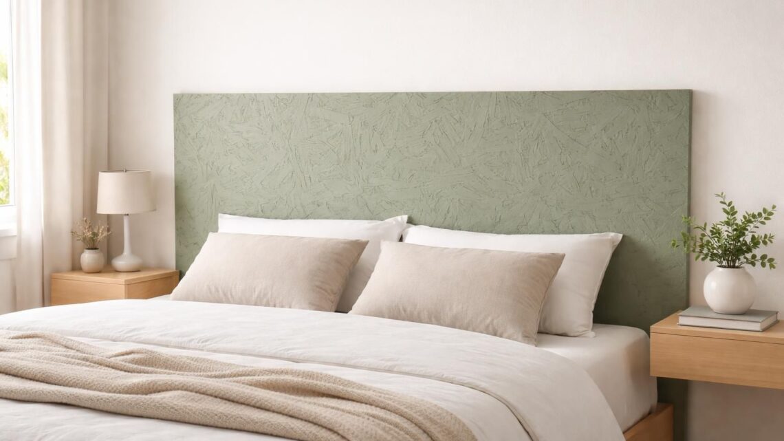 Tête de lit : peindre de l&rsquo;OSB pour un rendu design et économique