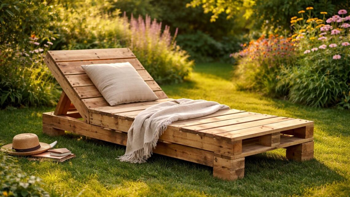 Transat en bois de palette : fabriquez votre chaise longue pour l&rsquo;été