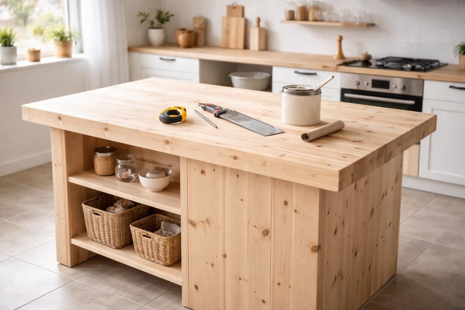 apprenez à fabriquer un îlot central pas cher pour votre cuisine grâce à ce tuto diy facile et économique. suivez nos conseils pour un comptoir sur mesure et design.