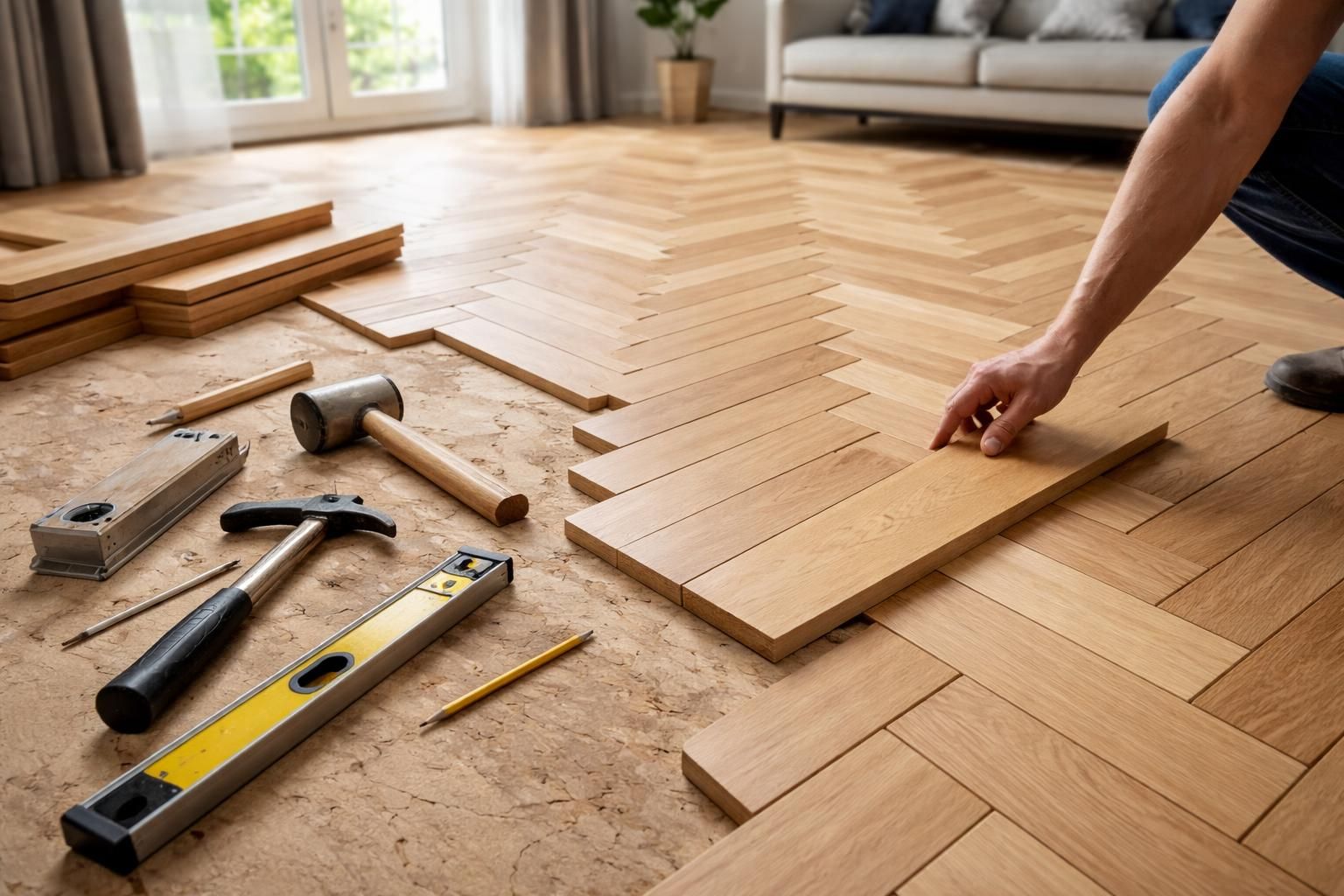 découvrez notre tutoriel complet pour poser un parquet en v, aussi appelé point de hongrie, chez vous facilement et avec précision.
