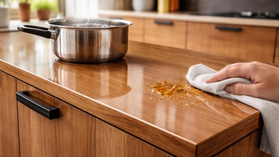 Vernis meuble cuisine V33 : notre avis sur la résistance aux graisses et chocs