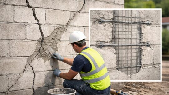 Comment renforcer un mur en parpaing qui fissure avec le temps ?