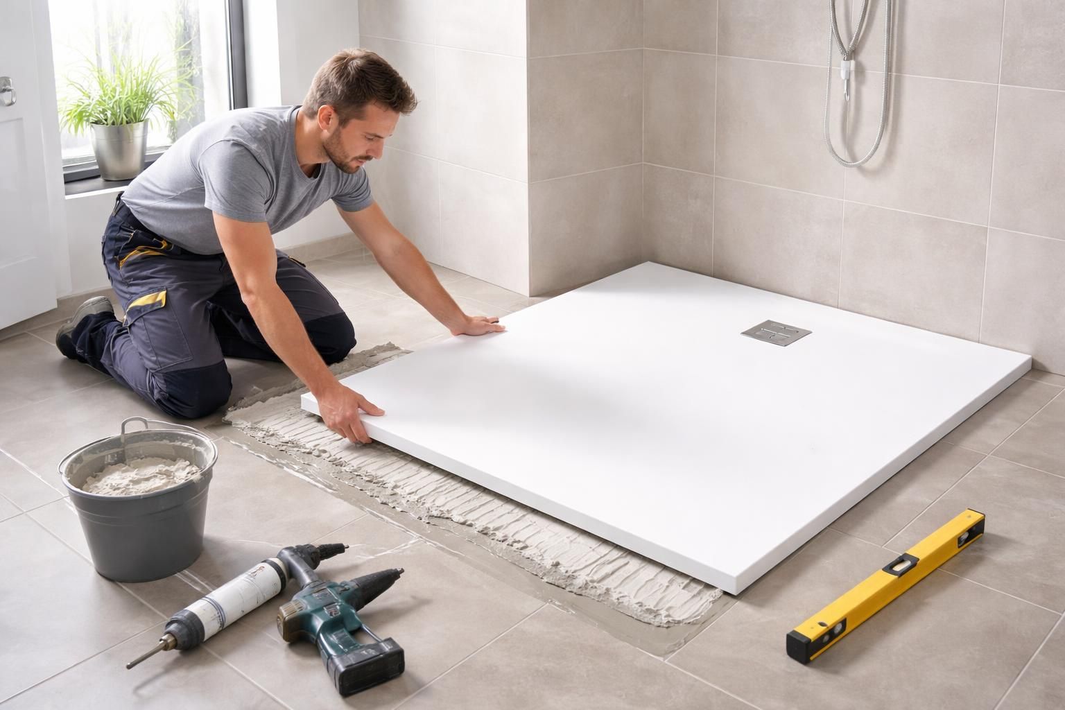 découvrez comment poser un receveur de douche extra plat directement sur du carrelage existant, sans avoir à tout casser, grâce à nos conseils pratiques et faciles à suivre.