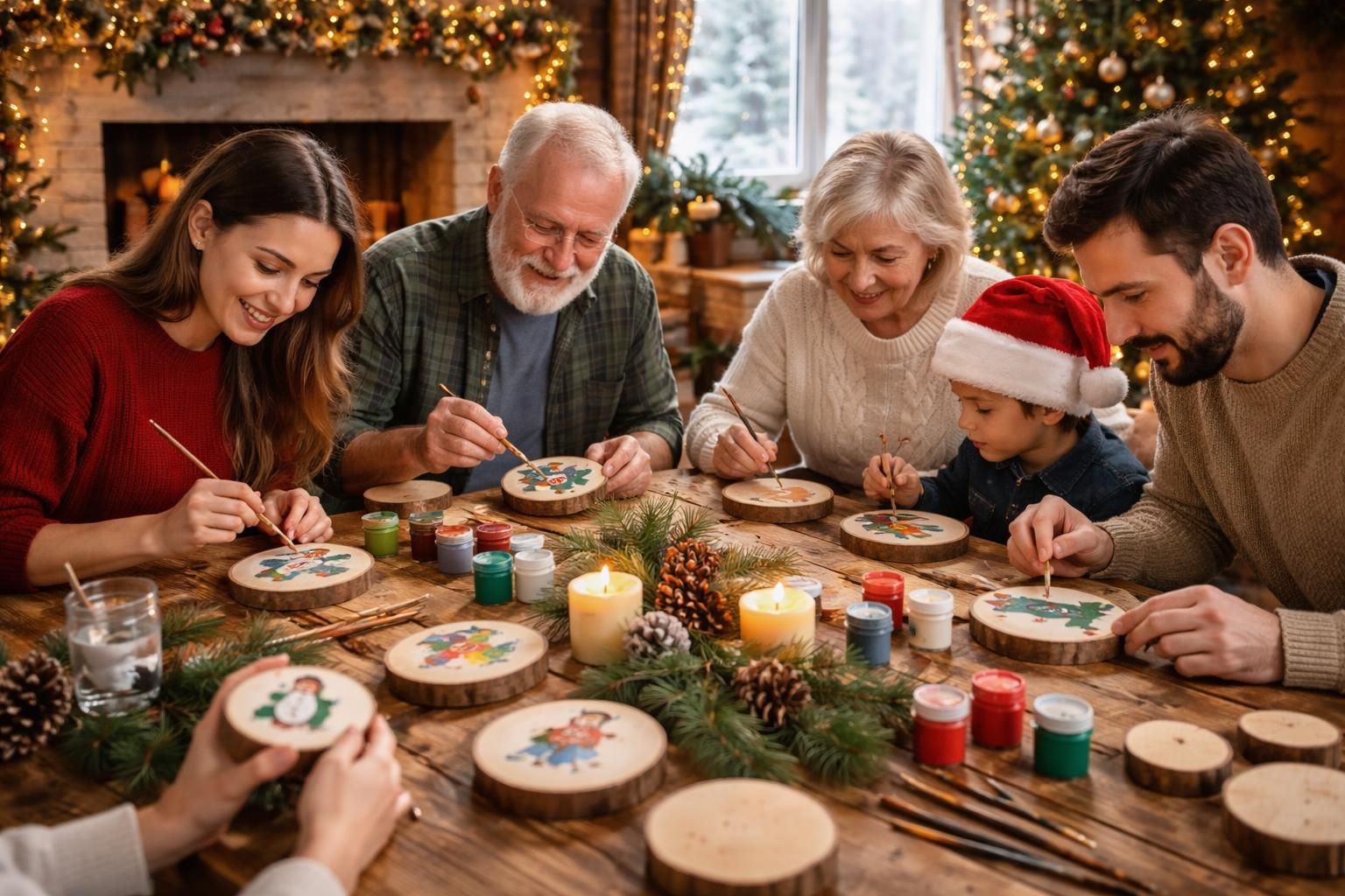 découvrez comment organiser un atelier créatif de peinture sur rondin de bois pour noël, une activité conviviale à partager en famille ou entre amis.