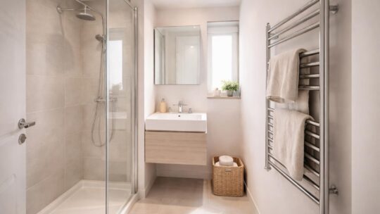 Où placer un sèche-serviette dans une salle de bain de petite taille