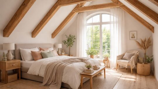Quelle couleur de peinture pour une chambre mansardée lumineuse ?