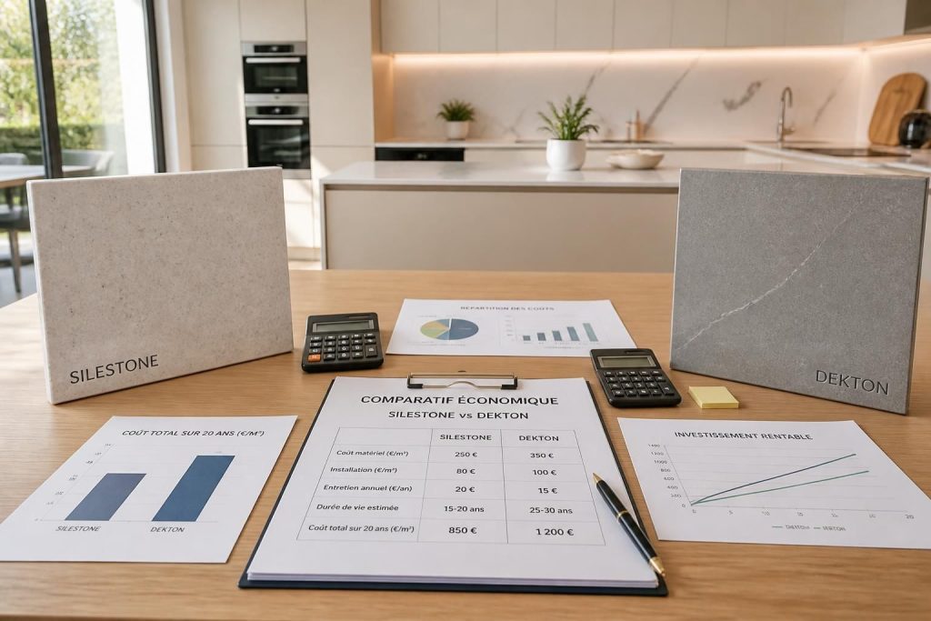 découvrez une analyse détaillée des prix entre silestone et dekton pour vous aider à faire un investissement rentable dans vos surfaces de cuisine ou salle de bain.
